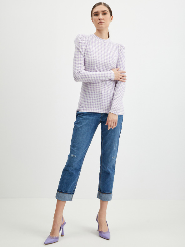 Orsay Светлолилав лек дамски пуловер на каре ORSAY