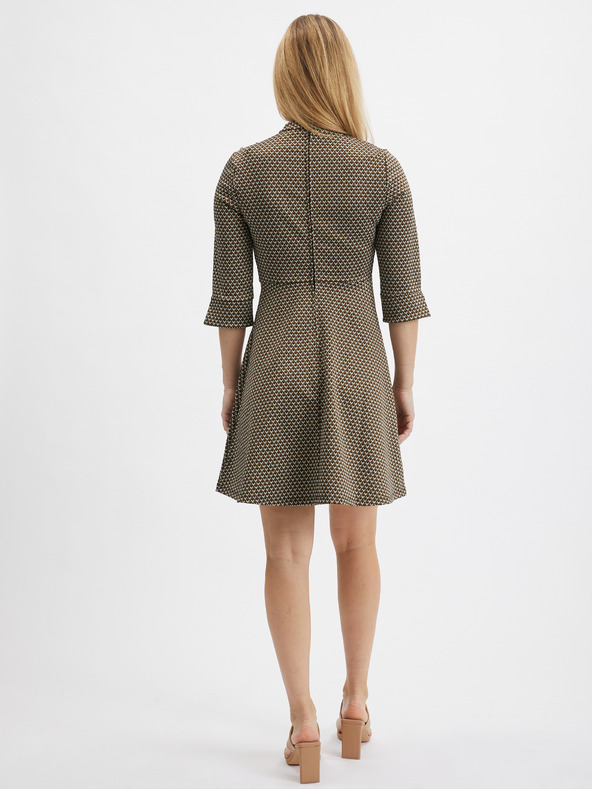 Orsay Кафява дамска рокля с десен ORSAY