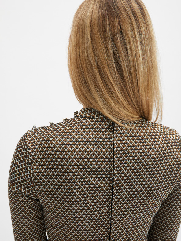 Orsay Кафява дамска рокля с десен ORSAY