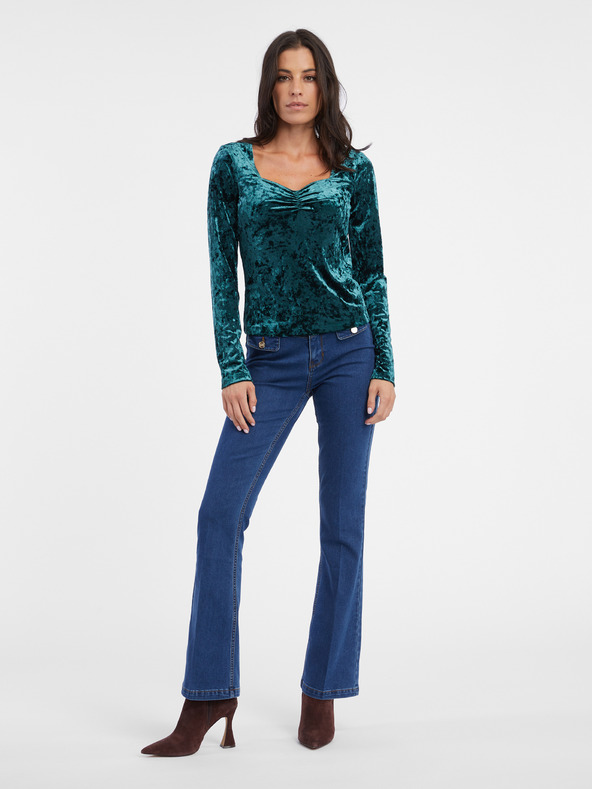 Orsay Петроленосин дамски топ от кадифе ORSAY