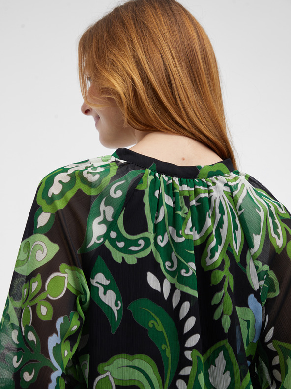 Orsay Зелена дамска блуза с десен ORSAY