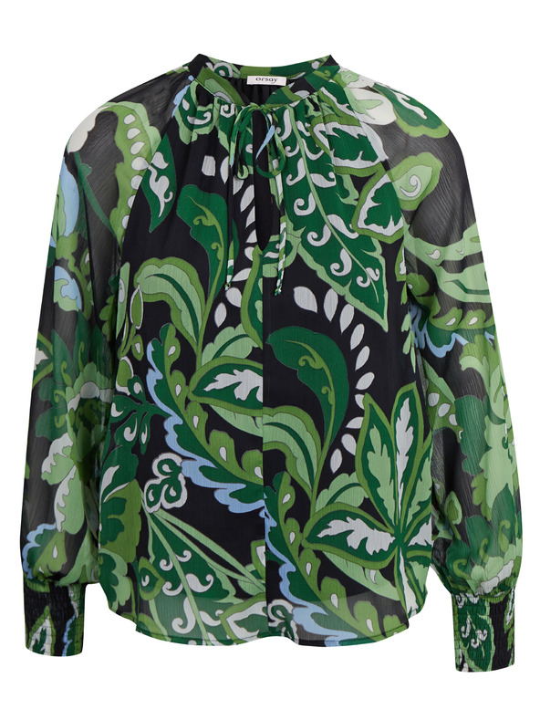Orsay Зелена дамска блуза с десен ORSAY