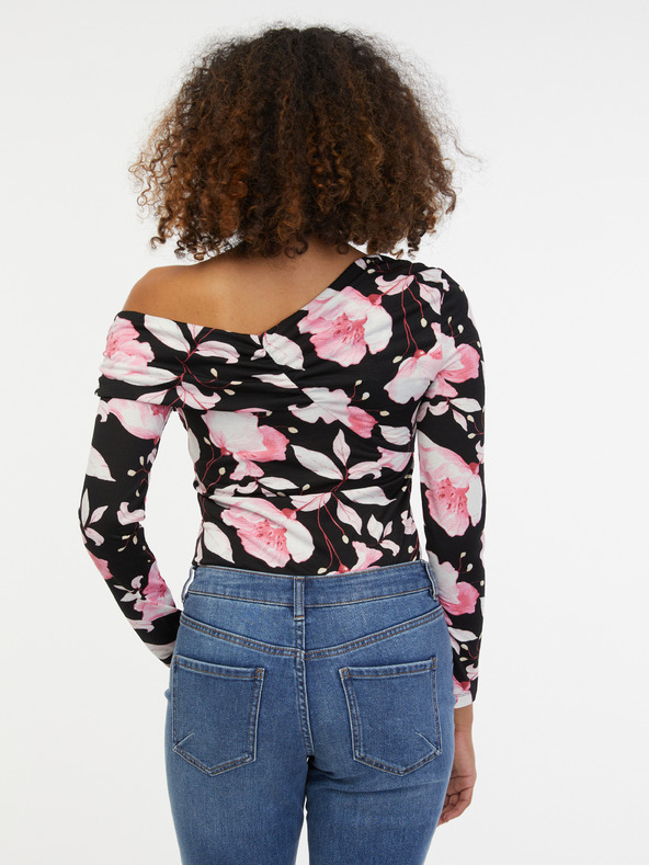 Orsay Розово-черен дамски топ на цветя ORSAY