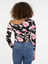 Orsay Розово-черен дамски топ на цветя ORSAY