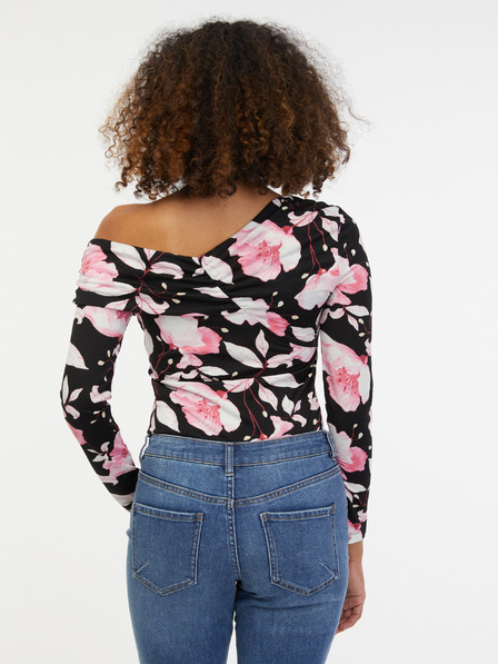 Orsay Розово-черен дамски топ на цветя ORSAY
