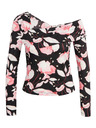 Orsay Розово-черен дамски топ на цветя ORSAY