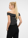 Orsay Черно-бяла дамска тениска с къс ръкав ORSAY