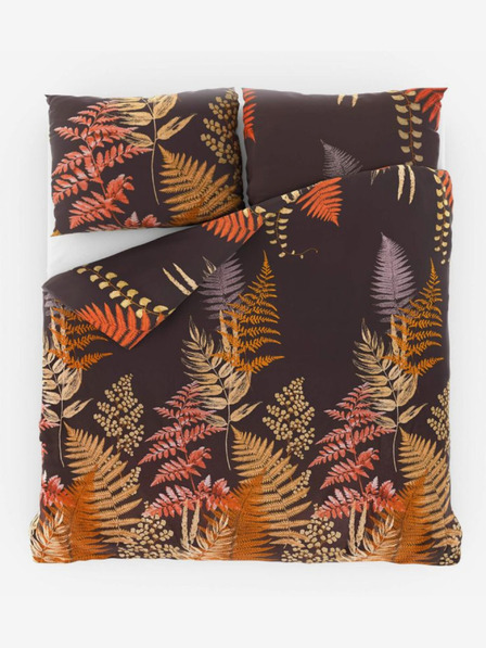 Kvalitex Сатенено френско спално бельо Luxury Collection 1+2, 220x200, 70x90cm Папрат кафяво Kvalitex