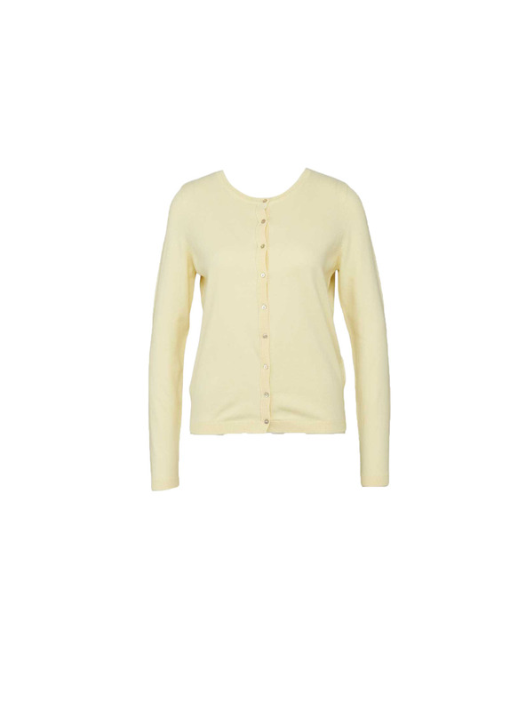 CAMAIEU Светложълт пуловер с копчета