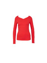 CAMAIEU Червена тениска с дълъг ръкав CAMAIEU