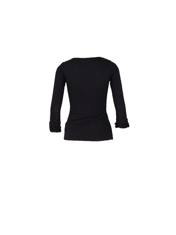 CAMAIEU Черна тениска с копчета CAMAIEU