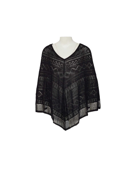 CAMAIEU Черно прозрачно пончо CAMAIEU