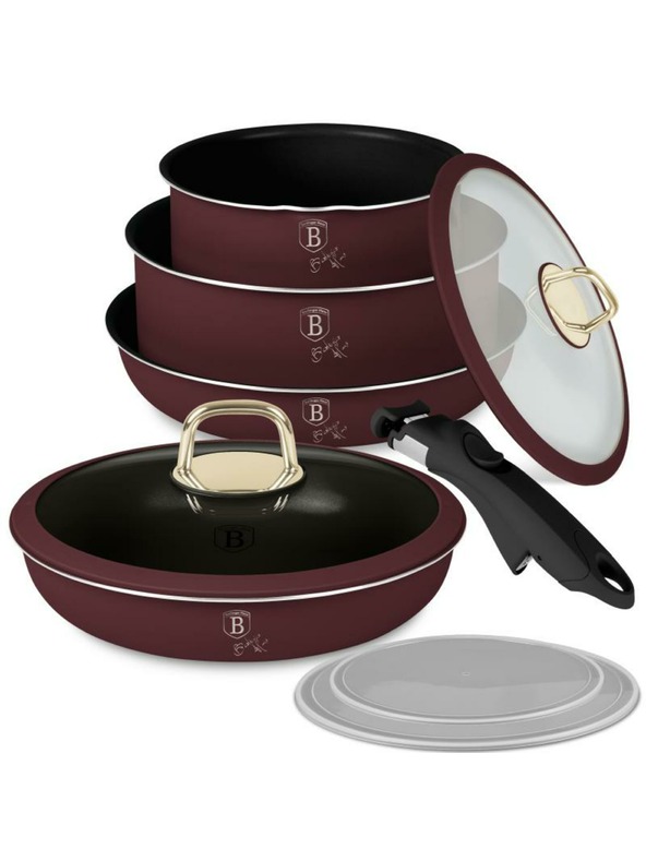 Berlingerhaus Комплект съдове с подвижна дръжка 9 части Leonardo Collection BERLINGERHAUS