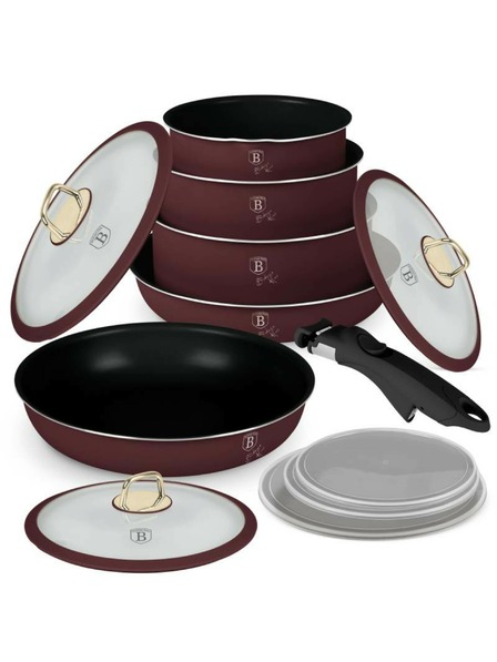 Berlingerhaus Комплект съдове с подвижна дръжка 12 части Leonardo Collection BERLINGERHAUS