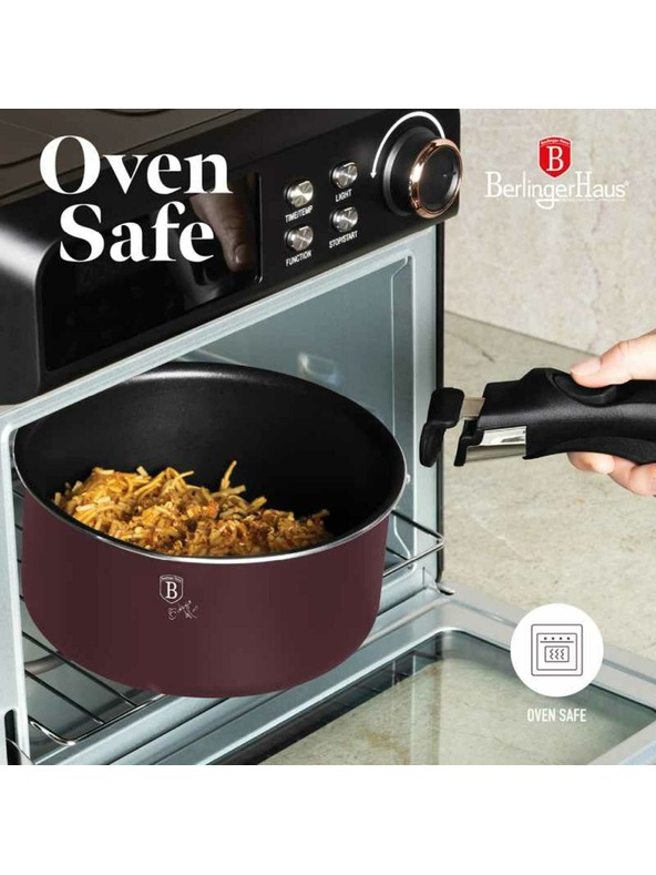 Berlingerhaus Комплект съдове с подвижна дръжка 12 части Leonardo Collection BERLINGERHAUS