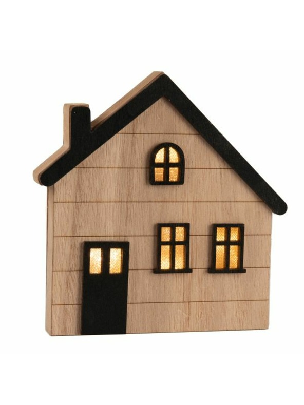 Casa de Engel Дървена светеща къщичка за окачване/поставяне, 12/48
