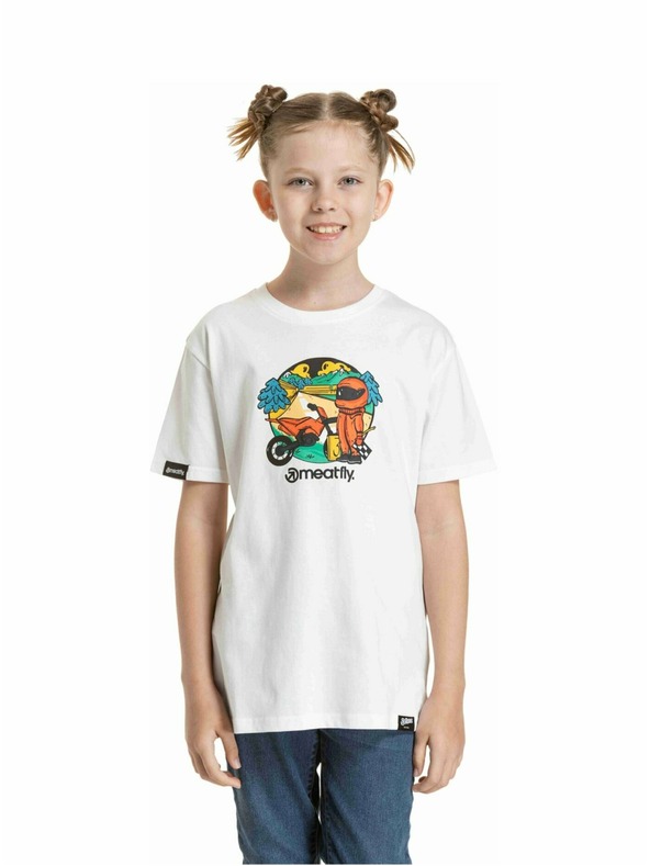 Meatfly Meatfly детска тениска Moto White | Бяла