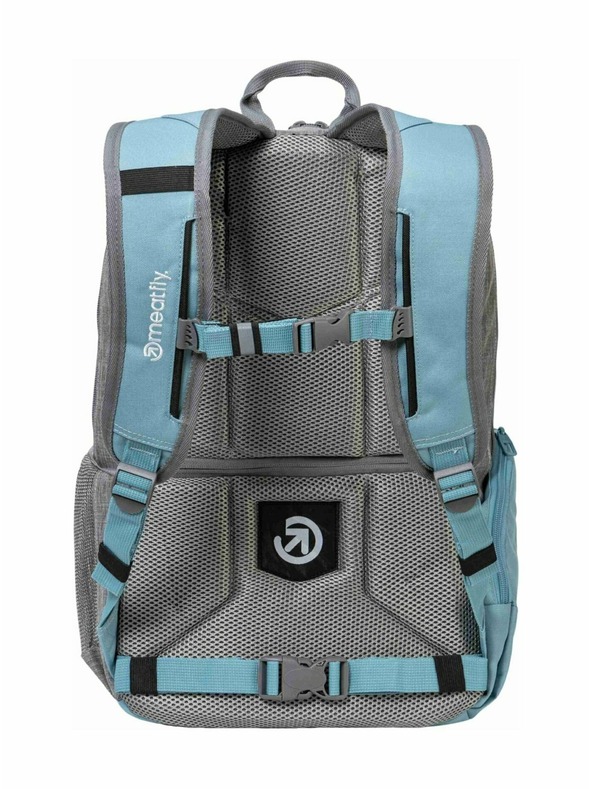 Meatfly Meatfly раница Basejumper Grey Heather / Aqua 22 L + МОЛИВНИК | Сив | Обем 22 L