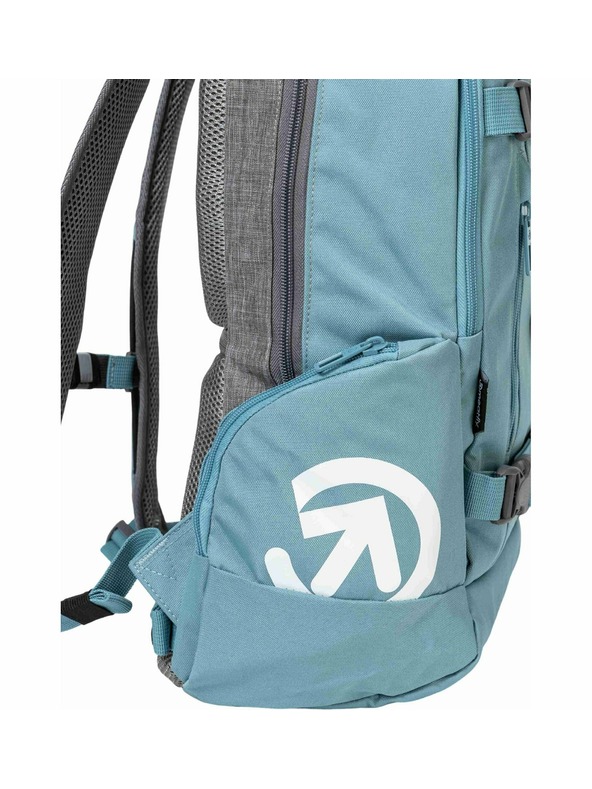 Meatfly Meatfly раница Basejumper Grey Heather / Aqua 22 L + МОЛИВНИК | Сив | Обем 22 L