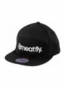 Meatfly Meatfly шапка с козирка Creeper 6 Panel Snapback Black / White Logo | Черна | Размер