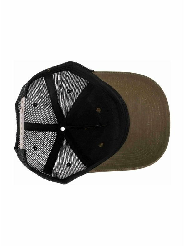 Meatfly Meatfly шапка с козирка Hawkye Trucker Army Square | Черна |