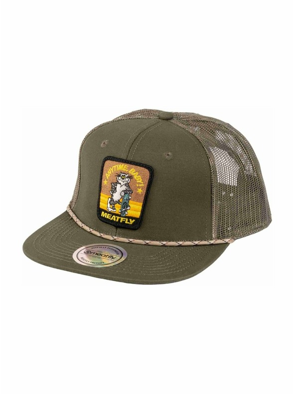 Meatfly Meatfly шапка с козирка Thunderbolt Trucker Olive Tomcat | Зелена |