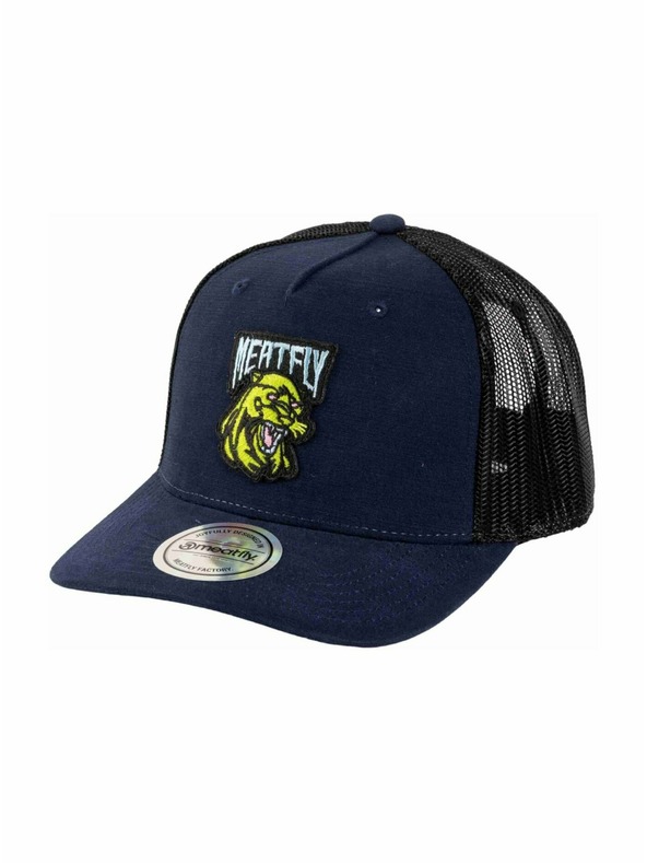 Meatfly Meatfly шапка с козирка Hawkye Trucker Navy Blue Panther | Синя |