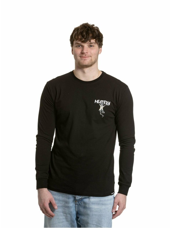 Meatfly Meatfly мъжка тениска с дълъг ръкав Julien Black Skeleton
