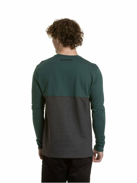 Meatfly Meatfly мъжка тениска с дълъг ръкав Harvey Botanical / Charcoal Heather