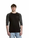 Meatfly Meatfly мъжка тениска с дълъг ръкав Reagan Raglan Black