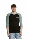 Meatfly Meatfly мъжка тениска с дълъг ръкав Reagan Raglan Dusty Mint / Black