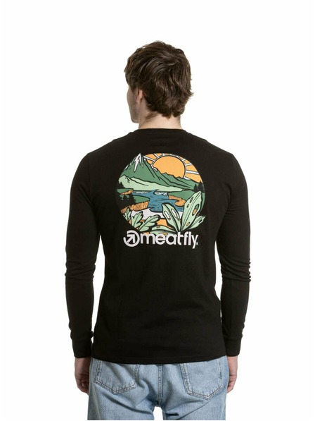 Meatfly Meatfly мъжка тениска с дълъг ръкав Julien Mountains Black