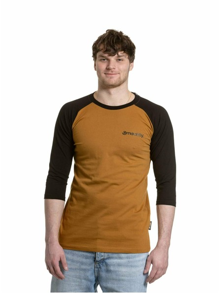 Meatfly Meatfly мъжка тениска с дълъг ръкав Reagan Raglan Gold Brown / Black