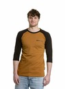 Meatfly Meatfly мъжка тениска с дълъг ръкав Reagan Raglan Gold Brown / Black