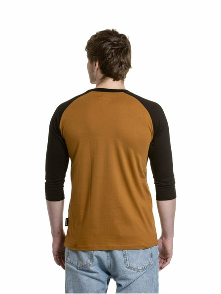 Meatfly Meatfly мъжка тениска с дълъг ръкав Reagan Raglan Gold Brown / Black