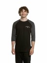 Meatfly Meatfly мъжка тениска с дълъг ръкав Kennedy Raglan Black