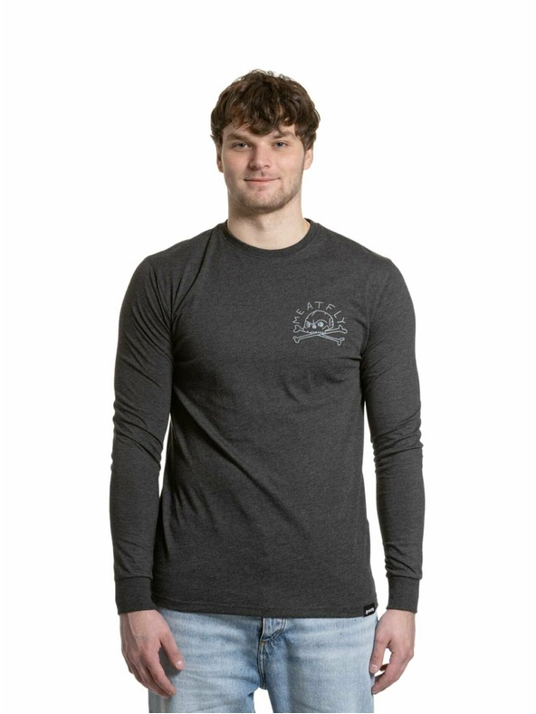 Meatfly Meatfly мъжка тениска с дълъг ръкав Judgement 30 Charcoal Heather | Сива