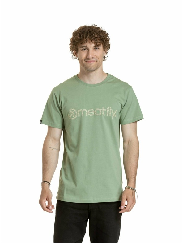 Meatfly Meatfly мъжка тениска Striped Logo Basil