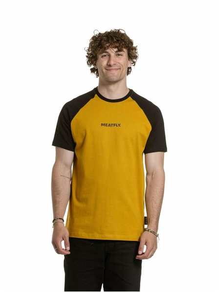 Meatfly Meatfly мъжка тениска Ozzy Raglan Mustard / Black