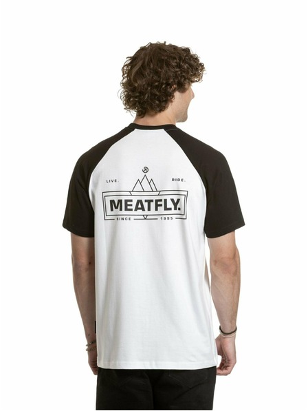 Meatfly Meatfly мъжка тениска Ozzy Raglan White / Black