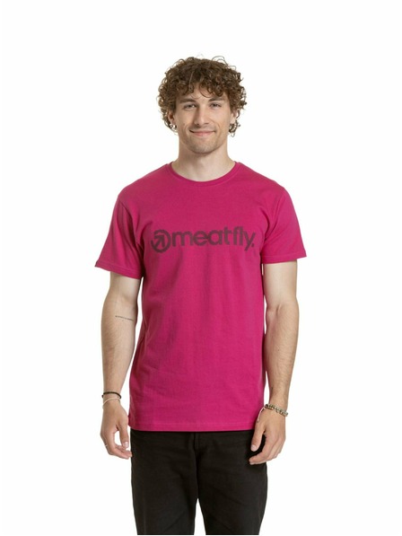 Meatfly Meatfly мъжка тениска Striped Logo Dark Violet