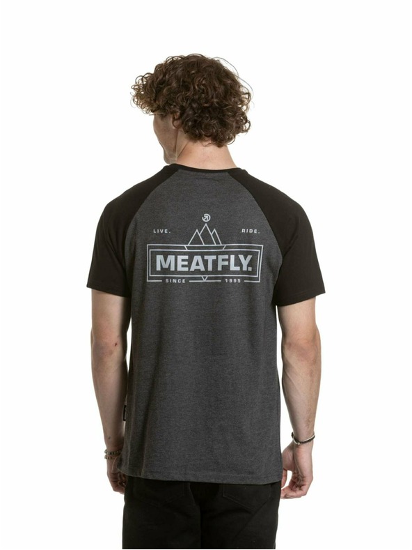Meatfly Meatfly мъжка тениска Ozzy Raglan Charcoal Heather / Black