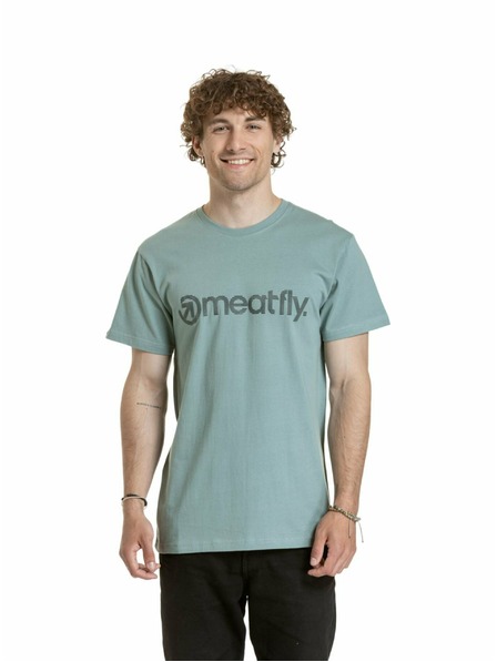 Meatfly Meatfly мъжка тениска Striped Logo Dusty Mint