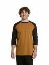 Meatfly Meatfly мъжка тениска с дълъг ръкав Kennedy Raglan Gold Brown / Black