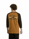 Meatfly Meatfly мъжка тениска с дълъг ръкав Kennedy Raglan Gold Brown / Black