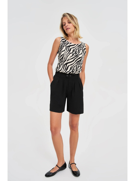 Moodo Дамски къси панталони Moodo - черни