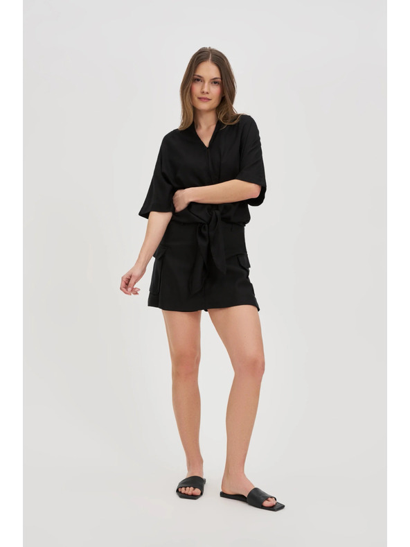 Moodo Дамски къси панталони Moodo - черни