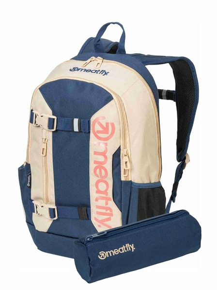 Meatfly Meatfly раница Basejumper Beige / Sea 22 L + МОЛИВНИК | Пясъчна | Обем 22 L