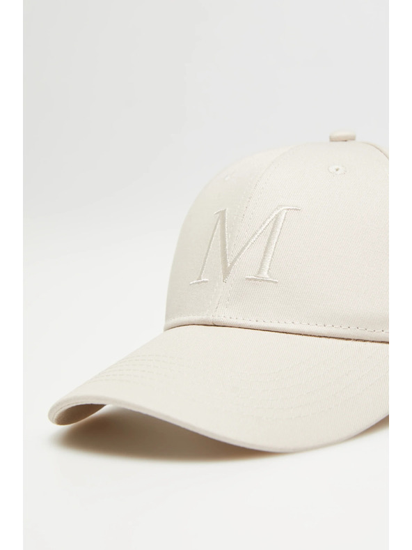 Moodo Кремава памучна шапка с козирка