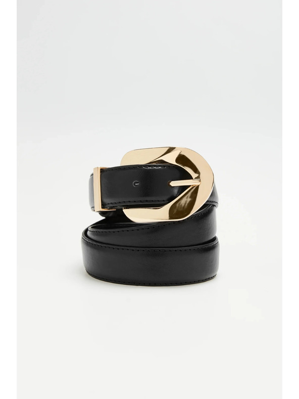 Moodo Черен колан със златна тока Moodo